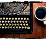 typewriter and coffee