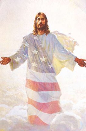 Jesus and the flag