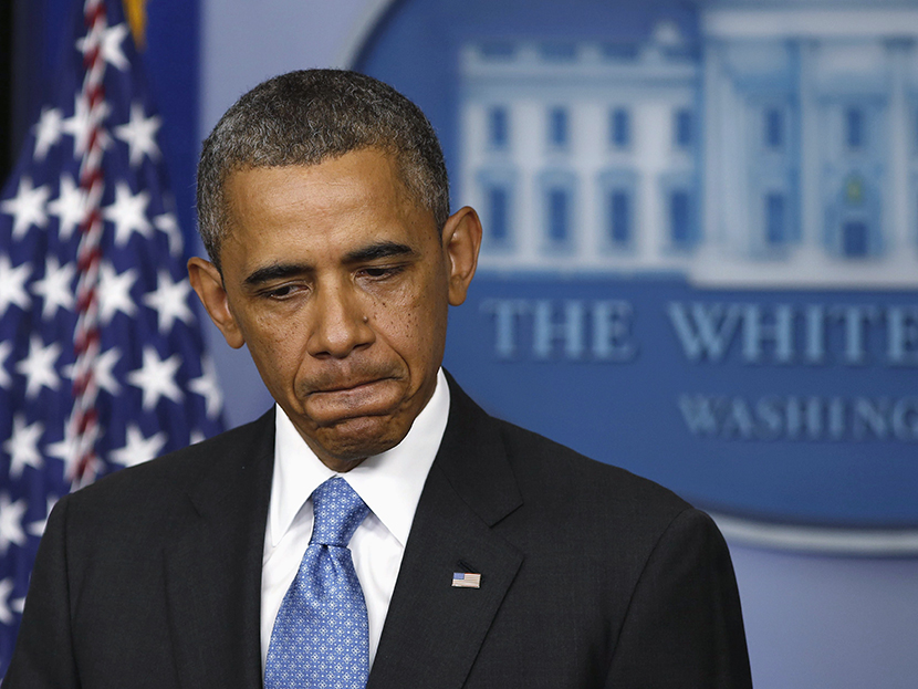 U.S. President Barack Obama speaks about the Trayvon Martin case in the press briefing room at the White House in Washington, July 19, 2013.      REUTERS/Larry Downing  (UNITED STATES - Tags: POLITICS)