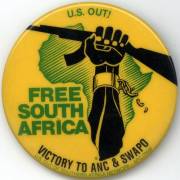 Free South Africa button