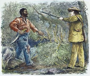 Nat Turner being captured.